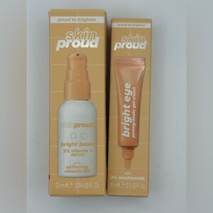 Skin Proud Bright Boost Serum and Bright Eye Cream Set, Full Sizes